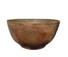 19th C  Original Antique Islamic Ottoman Copper Bowl With Hand Engravings Around