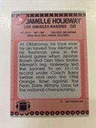 Jamelle Holieway Autographed 1990 Custom Football Card Los Angeles Raiders A-432