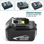 2 Pcs 6 0 Ah Lithium Battery For Makita 18v Bl1815 Bl1830 Bl1860 With Ac Charger