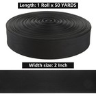 Zoeyes 2 Inch Heavy Duty Nylon Webbing 50 Yards Black Strapping Webbing  Flat   