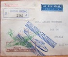 Registered  First Flight Cover  1937  Hong Kong To San Francisco  Ca 