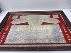 Vintage Budweiser Bar Mirror Sign - Rare Gold - 1980 s - 26x18 5 Inch - Classic