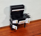 Dollhouse Kitchen Range Stove Oven Early 1900s Style 1 12 Scale Miniature Black