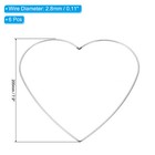 Dream Catcher Rings  6 Pcs Metal Heart Shape Macrame Wreath Floral Hoop  Silver