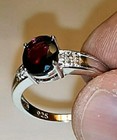 10 Lot - Natural Garnet Diamond  925 Sterling Silver Women s Rings Closeout