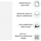 Accent Design Paper Accents Tracing Vellum 8 5x11 27lb Pearl 5pc - Translucent