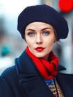  6 Pieces Women Wool Beret Hat French Style Beret Beanie Cap Solid Color Set 4