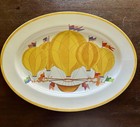 Williams Sonoma Montgolfiere Yellow Hot Air Balloon 16    Oval Serving Platter