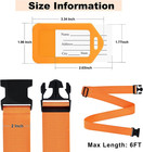 8 Pack Luggage Straps And Tags Set - 4 Straps  4 Tags  Suitcase Belt