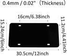 4pcs Black Blank Metal License Plate Blanks  12   x6    Aluminum Alloy Automotive   