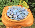 1 Blue Quartz Tumbled Stone  crystal Healing Reiki Tumble Gemstone 