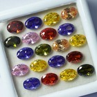 Oval Cut Certified Natural Sapphire Mix Color Loose Gemstone 15 Pcs 7x5 Mm Lot
