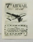 Air Mail   7cent Stamp   Posted 7 31 1958 Miami  Fl  - First Day Of Issue
