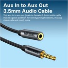 3 5mm Audio Male To Female Jack Aux Extension Cable Audio And Microphone - 3 Ft