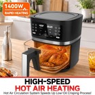 12-in-1 Glass Air Fryer Non-toxic 4 5 Quart Removable Glass Basket