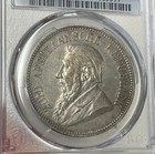 South Africa - 1892 Large Silver 5 Shillings  pcgs Au Detail 