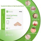 Silicone Foam Dressing With Gentle Border 3  x3    20 Packs For Bed Sore Pres   