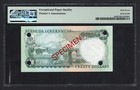 Bermuda 20 Dollars 6-2-1970 P26s  specimen  Uncirculated Grade 67 Top Pop