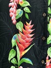 Hilo Hattie Men   s Aloha Shirt 4xl Black Tropical Floral Made In Hawaii