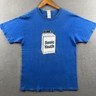 Vintage Sonic Youth Shirt Mens Large Blue Washing Machine Goo Punk Band Dino Jr