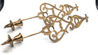 Vintage 17  Hanging Brass Ornate Candle Stick Wall Sconces Set Of 2