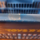 Vintage 90s Toys R Us Shopping Basket Blue  Geoffrey Cart Bag Store 