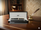 Montblanc Meisterst  ck 163p Rollerball Pen Black Gold Trim New W  Box