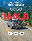 Young 4-bike Rack Hitch Mount Platform Style Carrier For Cars Trucks Suvs