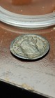 1853 With Arrows Seated Liberty Silver Half Dime Vf Details Bent            W746