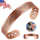 Men s Bracelet Magnetic Therapy Arthritis Pain Relief Pure Solid Copper Bangle