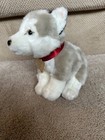 Fao Schwarz Plush Siberian Husky Dog Wolf Puppy 10  Gray White Stuffed Animal