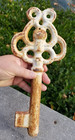Ornate Iron Skeleton Key Heavy Large 12   3 5 Lbs  Victorian Home Garden Decor