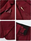 A j Youth Suit Burgundy Size 12  2 Piece  Notch Lapel