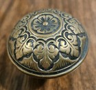 Antique Door Knob Early Victorian 1875 K-10901 Brass Bronze Rare 