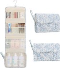 Relavel Travel Toiletry Bag With Hanging Hook  Floral Hanging Toiletries Bag    