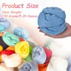 Wool Roving Yarn  150g 5 3oz Felting Wool Pure Roving Yarn  Light Blue