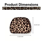 2pcs Leopard-print Car Headrest Covers  Scratch-resistant Breathable Car Seat   