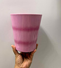 Vintage West German Pottery Pink Ceramic Planter 6 round Flower Plant Pot Vase