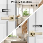 6 Pack Gold Door Handles  Interior Door Knobs Door Lever For Bath   Bedroom 6