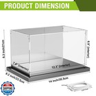 Putros Football Display Case With Mirror And Black Metal Grooved 