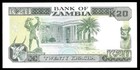 World Paper Money - Zambia 20 Kwacha Nd 1989-91 Sig 9 P32b   Crisp Unc 