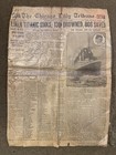 Original  titanic Sinks  Chicago Daily Tribune Extra Front Page April 16  1912