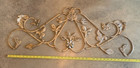 Vintage 36  Wrought Iron Pediment Gold   Silver Metallic Architectural Salvage