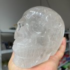 6 33lb Top  Natural Clear Quartz Hand Carved Crystal Skull Gem Reiki Healing