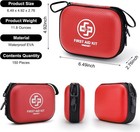 Mini First Aid Kit - 150 Piece Small Waterproof Hard Shell Medical Red 