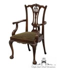 Henredon Furniture Solid Mahogany Traditional Chippendale Style Dining Arm Chair