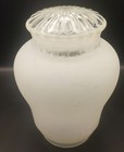 Vintage Frosted Clear Starburst Bead Ceiling Light Fixture Shade Glass Cover 