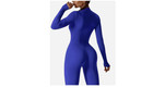 Yeoreo Women Long Sleeve Workout Jumpsuit Zip Up Romper Bottom Pants Bodysuit  L