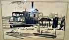 Alexander Raymond Katz Listed Jewish Wpa Chicago Artist Steamboat River 1930 Wow