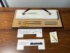 Cross White Pedrara Onyx 10k Gold Filled Pen   Pencil Desk Set W original Box